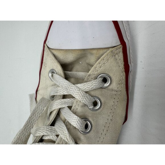 Vintage Converse Chuck Taylor All Star High-Top Sneakers Size 9.5 Beige Canvas - Picture 8 of 14